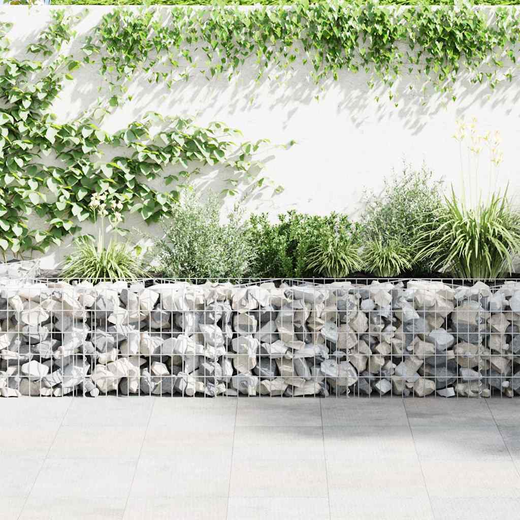 vidaXL Gabion basket 450x30x100 cm galvanized steel