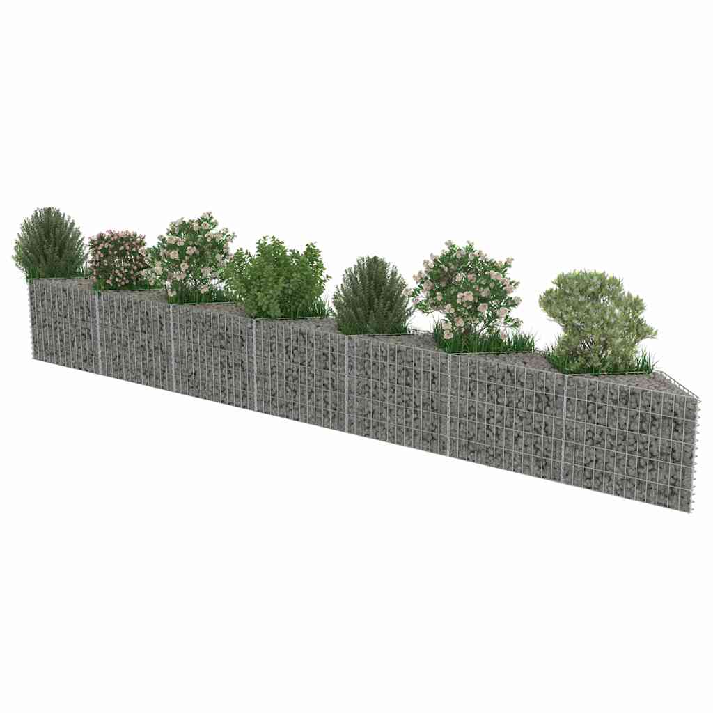 vidaXL Gabion basket 450x30x100 cm galvanized steel