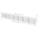 vidaXL Gabion basket 450x30x100 cm galvanized steel
