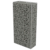 vidaXL Gabion Wall with Lids 20x20x100 cm Galvanized Steel