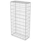 vidaXL Gabion Wall with Lids 20x20x100 cm Galvanized Steel