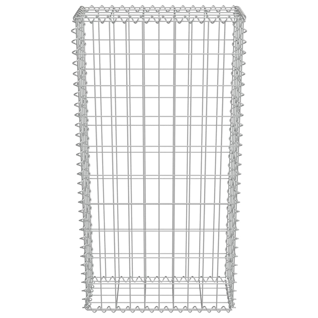 vidaXL Gabion Wall with Lids 20x20x100 cm Galvanized Steel