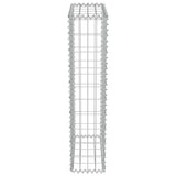 vidaXL Gabion Wall with Lids 20x20x100 cm Galvanized Steel