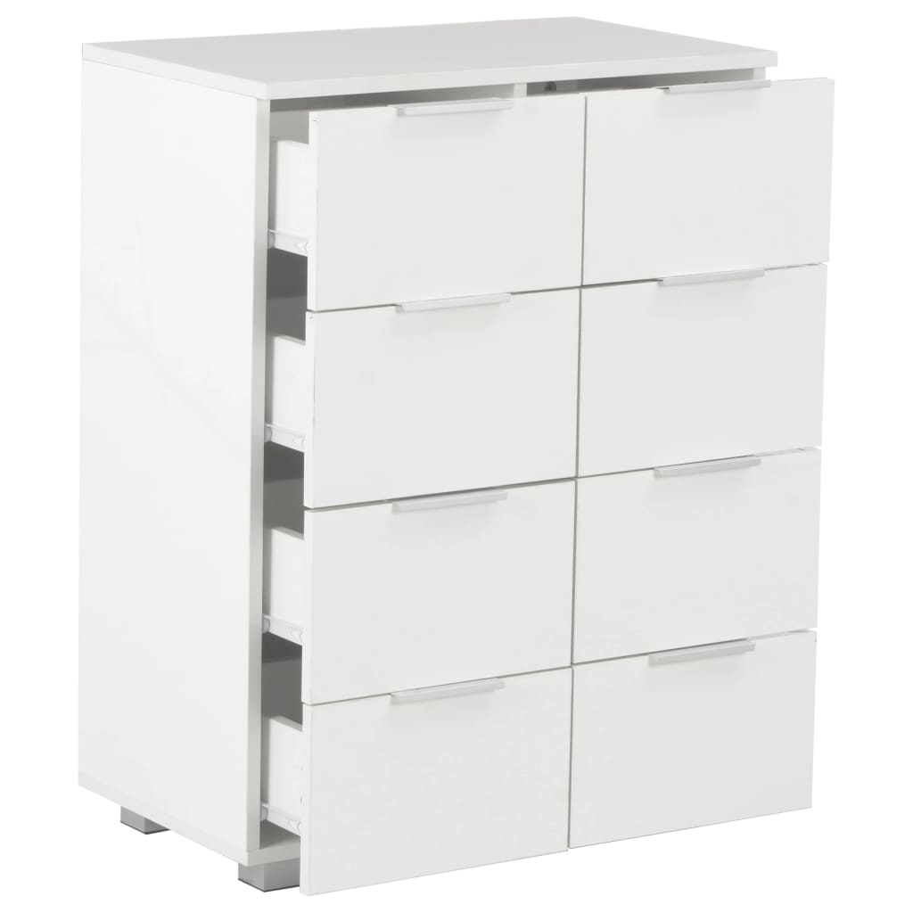vidaXL Sideboard 60x35x80 cm Engineered Wood High Gloss White