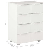 vidaXL Sideboard 60x35x80 cm Engineered Wood High Gloss White