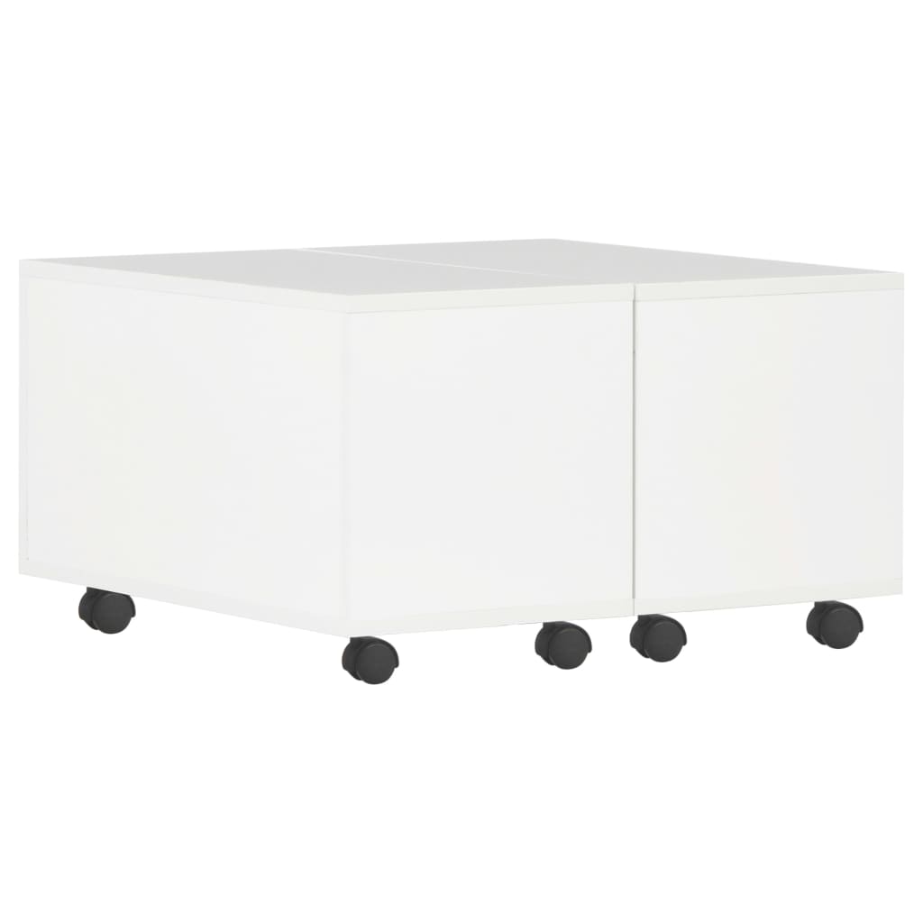 vidaXL Coffee table 60x60x35 cm engineered wood high gloss white