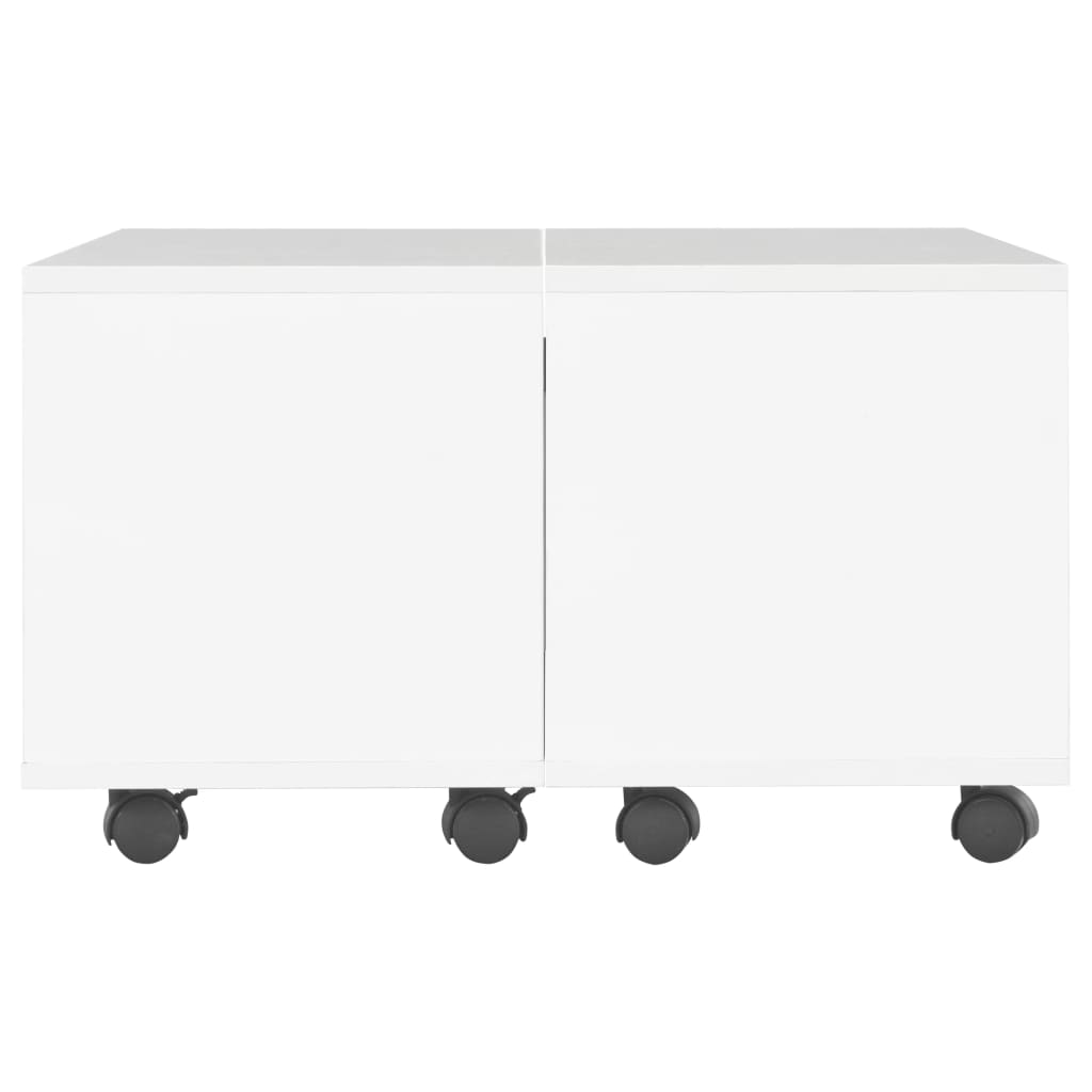 vidaXL Coffee table 60x60x35 cm engineered wood high gloss white