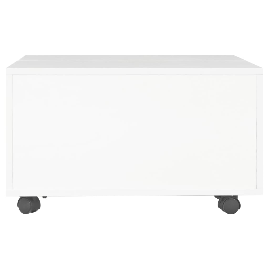 vidaXL Coffee table 60x60x35 cm engineered wood high gloss white