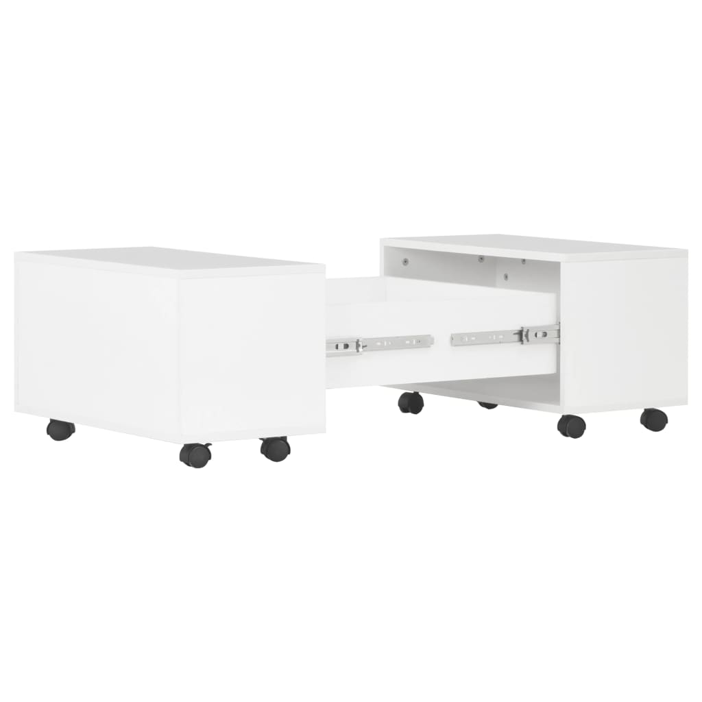 vidaXL Coffee table 60x60x35 cm engineered wood high gloss white