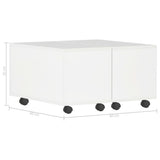 vidaXL Coffee table 60x60x35 cm engineered wood high gloss white