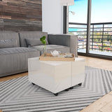 vidaXL Coffee table 60x60x35 cm engineered wood high gloss white