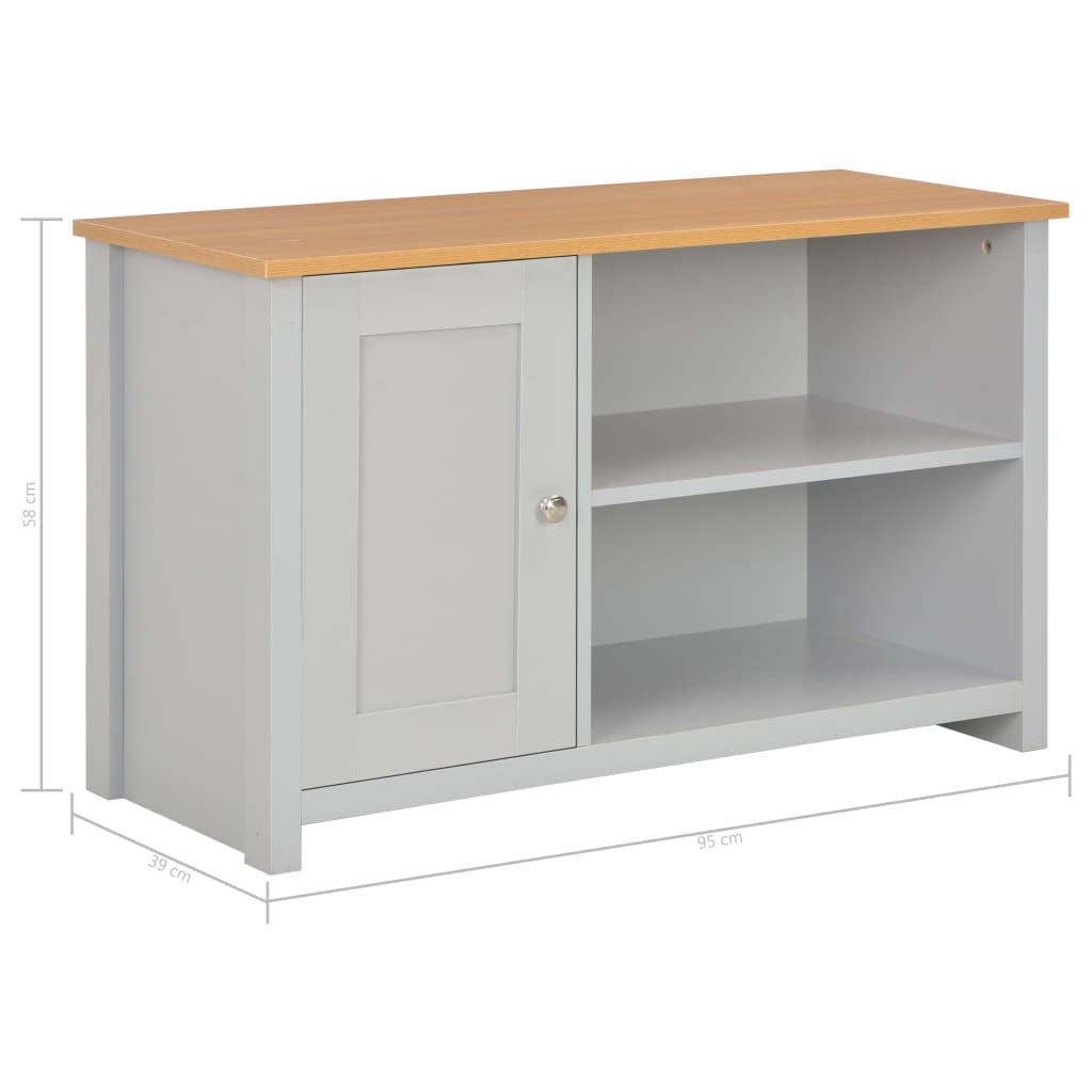 vidaXL Tv-meubel 95x39x58 cm grijs