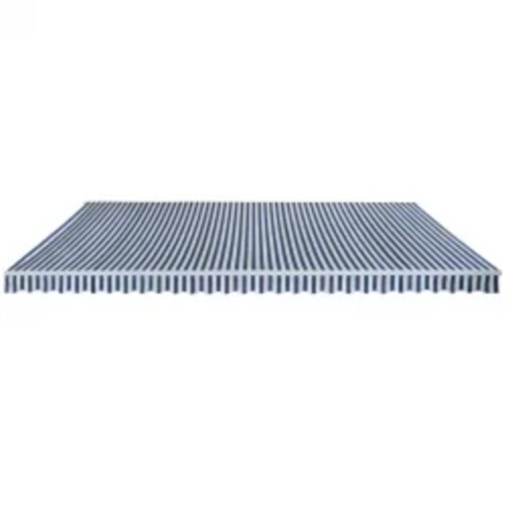 vidaXL Luifel handmatig uittrekbaar 600 cm blauw/wit