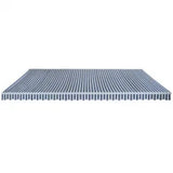 vidaXL Luifel handmatig uittrekbaar 600 cm blauw/wit