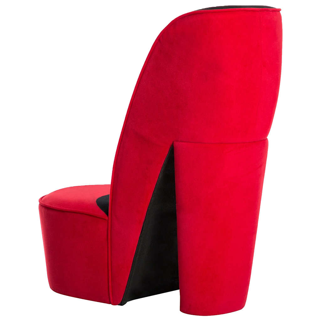vidaXL Hakstoel fluweel rood