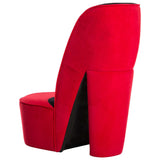 vidaXL Hakstoel fluweel rood