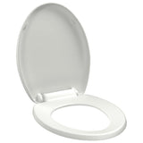 vidaXL Soft-Close Toilet Seat with Quick-Release Design Square White