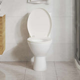 vidaXL Soft-Close Toilet Seat with Quick-Release Design Square White