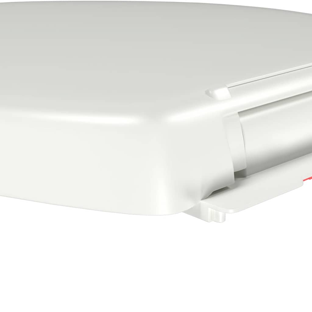 vidaXL Soft-Close Toilet Seat with Quick-Release Design Square White