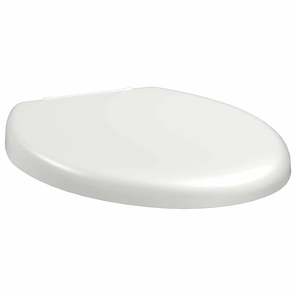 vidaXL Soft-Close Toilet Seat with Quick-Release Design Square White