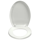 vidaXL Soft-Close Toilet Seat with Quick-Release Design Square White