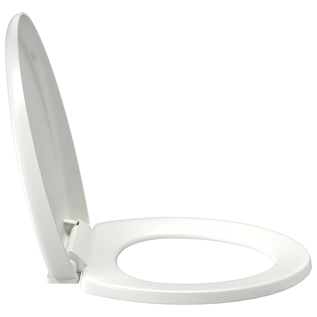 vidaXL Soft-Close Toilet Seat with Quick-Release Design Square White