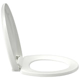 vidaXL Soft-Close Toilet Seat with Quick-Release Design Square White