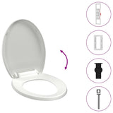 vidaXL Soft-Close Toilet Seat with Quick-Release Design Square White