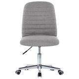 vidaXL Eetkamerstoelen 2 st stof lichtgrijs