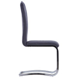 vidaXL Eetkamerstoelen 2 st kunstsuède grijs