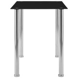 vidaXL Dining Table 120x60x75 cm Tempered Glass Black