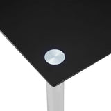 vidaXL Dining Table 120x60x75 cm Tempered Glass Black