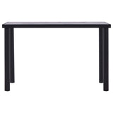 vidaXL Eettafel 120x60x75 cm MDF zwart en betongrijs