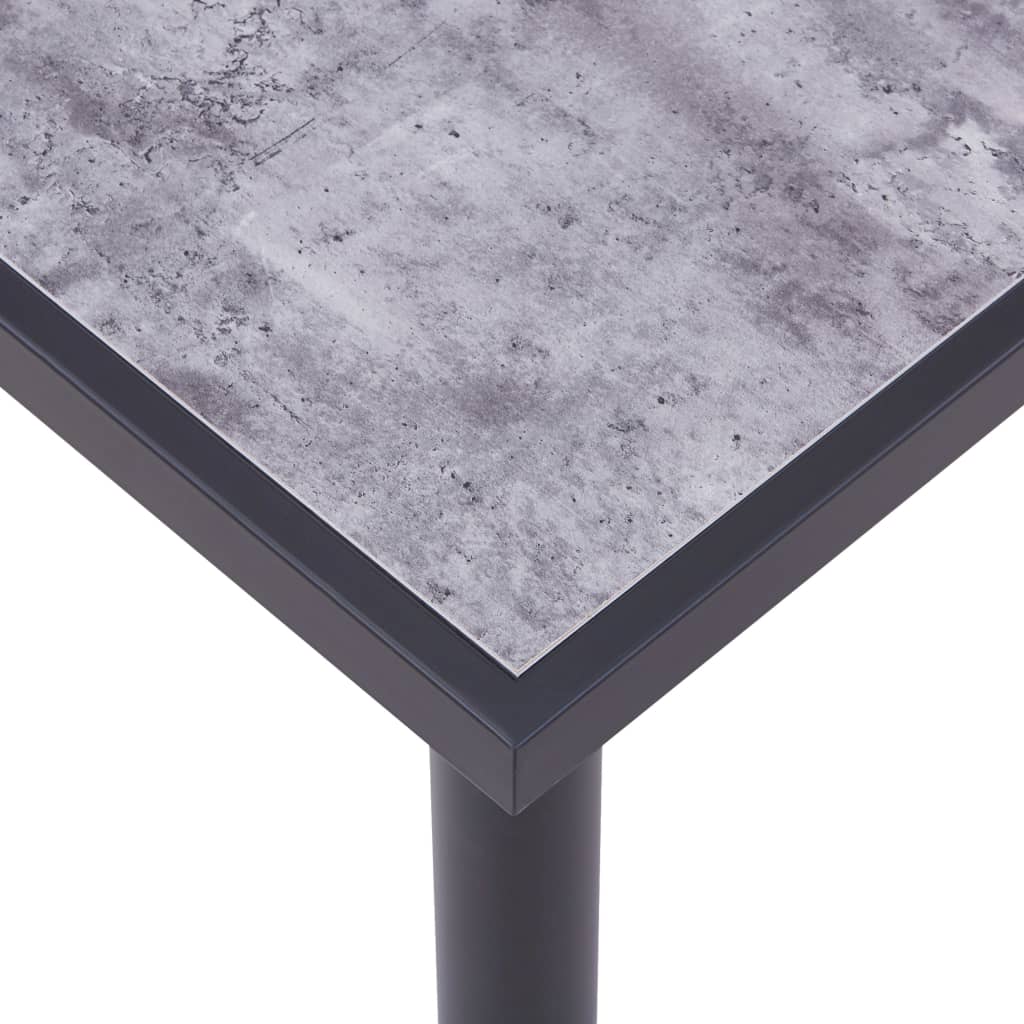 vidaXL Eettafel 120x60x75 cm MDF zwart en betongrijs