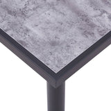 vidaXL Eettafel 120x60x75 cm MDF zwart en betongrijs