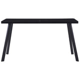 vidaXL Eettafel 140x70x75 cm gehard glas zwart