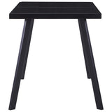 vidaXL Eettafel 140x70x75 cm gehard glas zwart