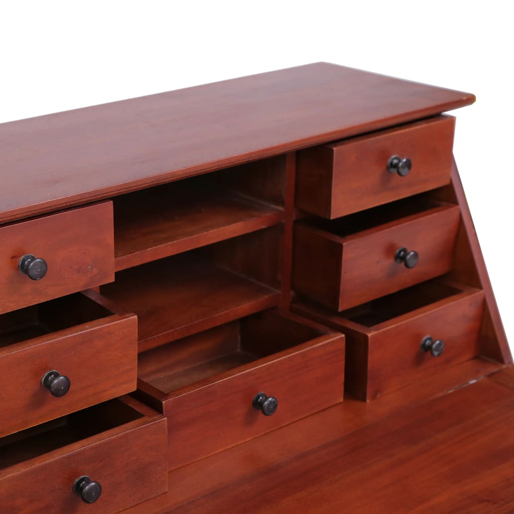 vidaXL Secretaire 78x42x103 cm massief mahoniehout bruin