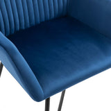 vidaXL Eetkamerstoelen 2 st fluweel bleu