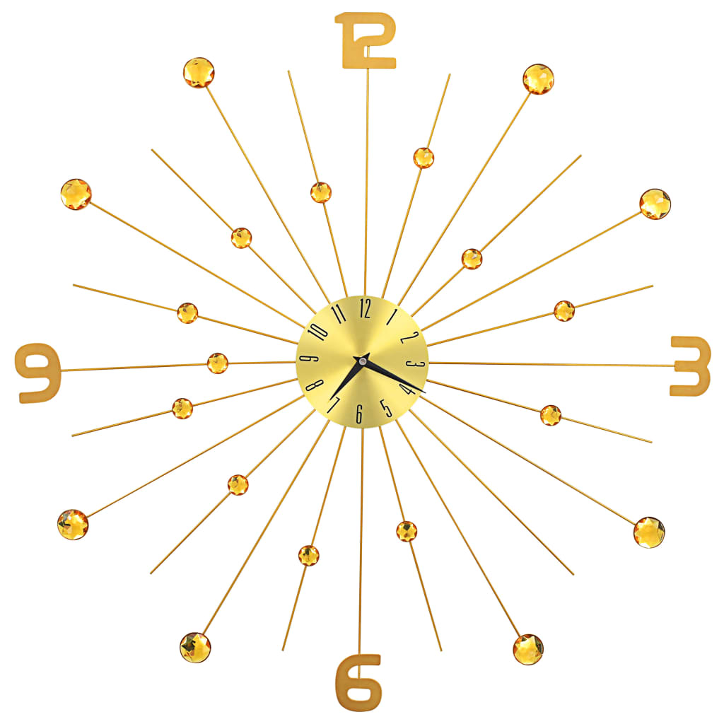 vidaXL Wall clock 70 cm metal gold-colored