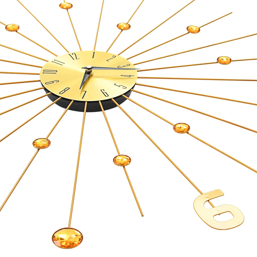 vidaXL Wall clock 70 cm metal gold-colored