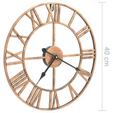 vidaXL Wall Clock 40 cm Metal Gold