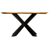 vidaXL Eettafel rond 150x76 cm massief mangohout