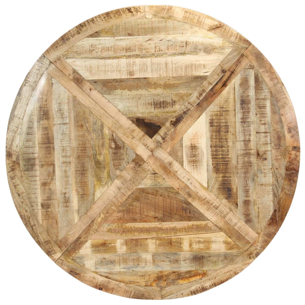 vidaXL Eettafel rond 150x76 cm massief mangohout