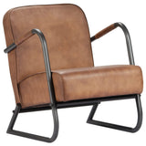 vidaXL Recliner Genuine Leather Light Brown