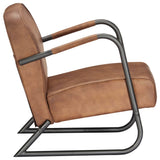 vidaXL Recliner Genuine Leather Light Brown