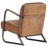 vidaXL Recliner Genuine Leather Light Brown