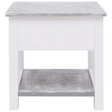 vidaXL Bijzettafel 40x40x40 cm paulowniahout grijs
