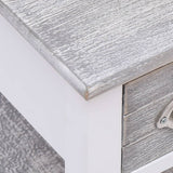 vidaXL Bijzettafel 40x40x40 cm paulowniahout grijs