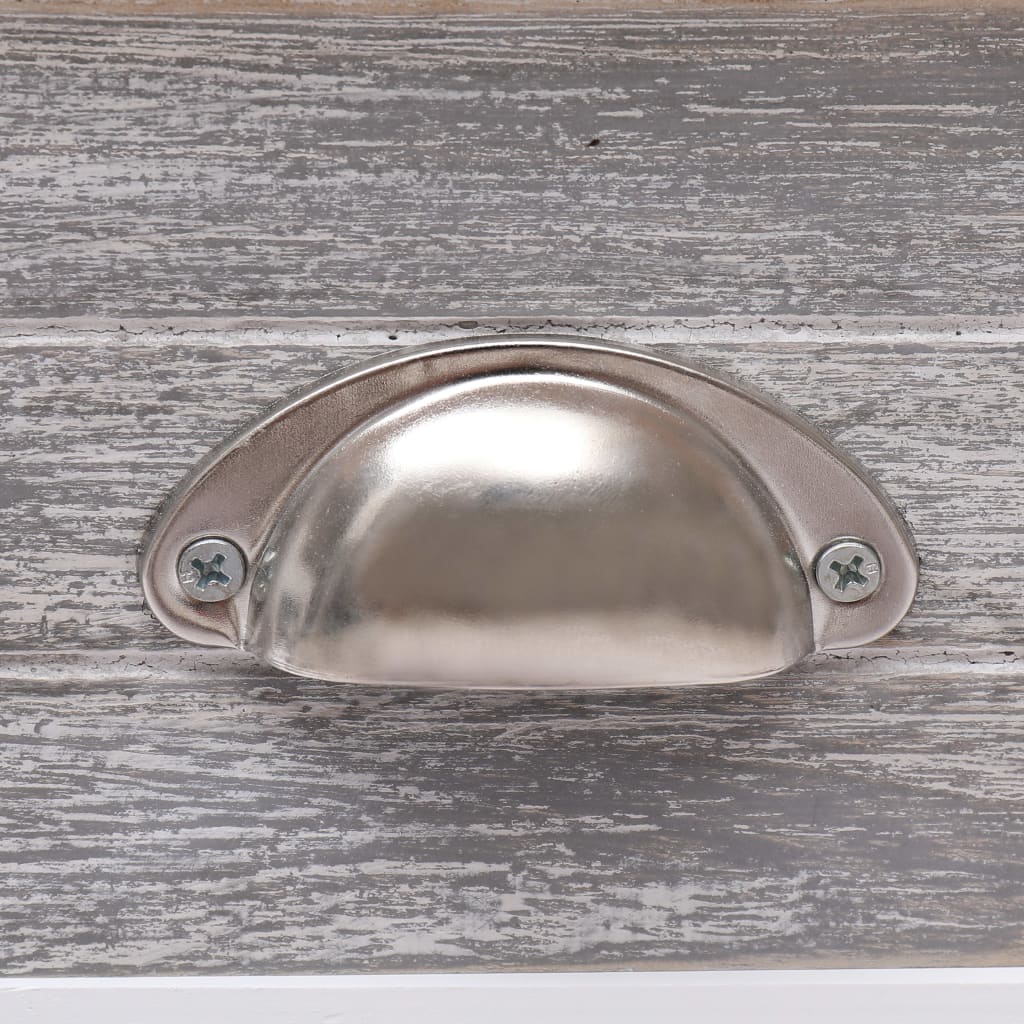 vidaXL Bijzettafel 40x40x40 cm paulowniahout grijs